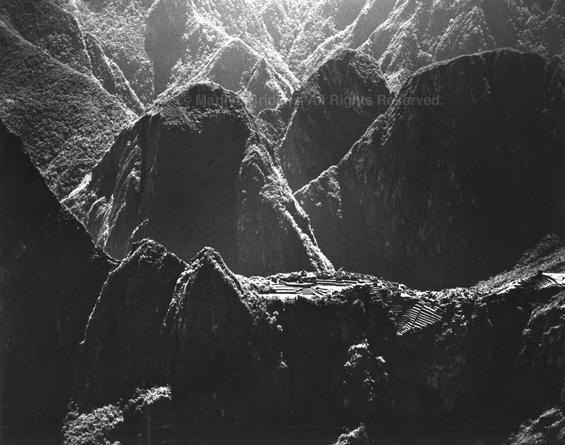 Machu Picchu Among the Peaks of the Andes, 1989. Peru. copyright photographer Marilyn Bridges