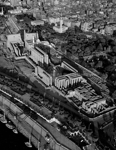 Temple of Luxor (Overview with City), 1993.  copyright photographer Marilyn Bridges
