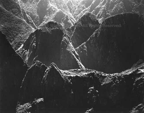 Machu Picchu Among the Peaks of the Andes, 1989. Peru. copyright photographer Marilyn Bridges