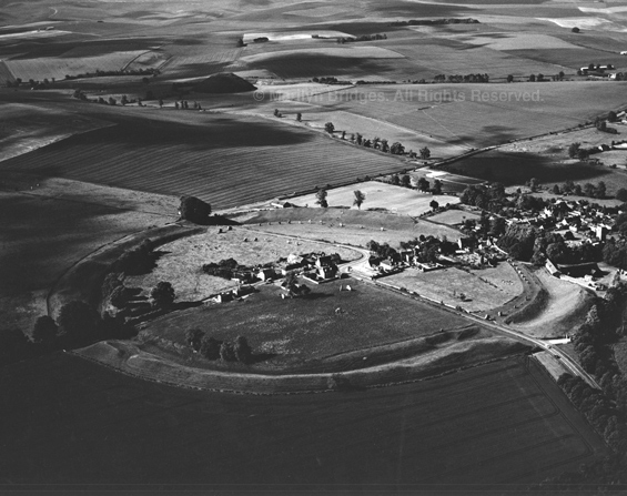 Avebury with Silbury Hill, Wiltshire, 1985.