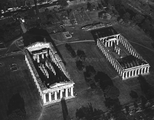 Paestum, Temples of Hera, Italy, 1991. copyright photographer Marilyn Bridges