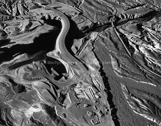 Highway Emerging, Nevada, 1990. USA West. copyright photographer Marilyn Bridges.