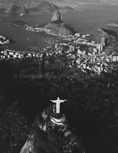 Cristo Redentor and Sugarloaf, Rio de Janeiro, Brazil, 1993. Latin America. copyright photographer Marilyn Bridges