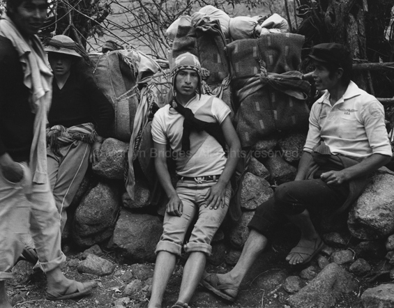 Porters Inca Trail, Peru 1988. Latin America. copyright photographer Marilyn Bridges